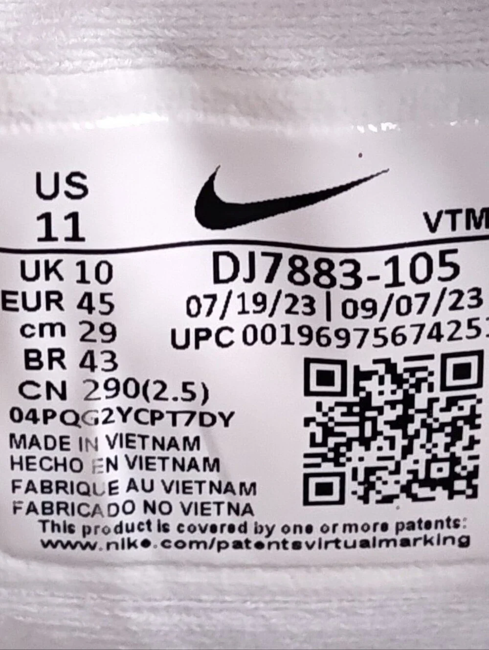 Nike Structure 25 Mens 11 Stability Cushion Support Road Running Shoe White
